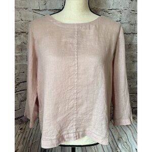 Nicole Miller Lavender Button Back 3/4 Sleeve Women’s Shirt Blouse S